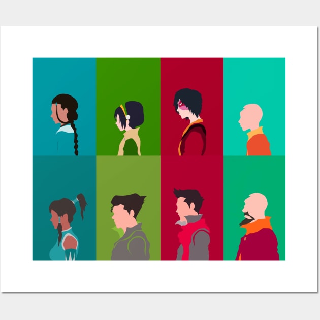 Avatar: The Last Airbender/The Legend of Korra Main Cast Minimalism Wall Art by Davidbowles1